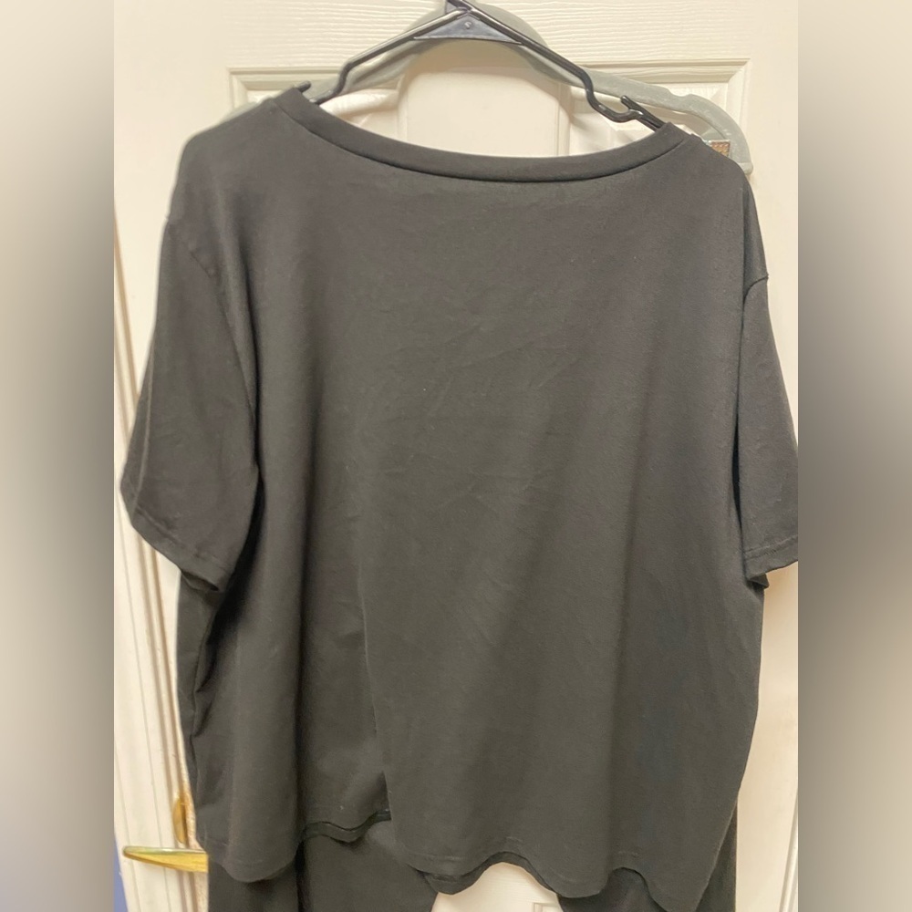 Women’s Plus Size Casual Lounge Set “Blessed” on pants and top 3X black - Picture 5 of 13